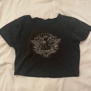 Black Cropped Tee